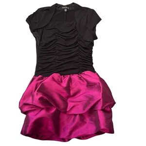 Secret Charm - Girls Black & Purple Ruffle Dress Sz 14